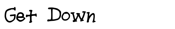 Get Down font preview